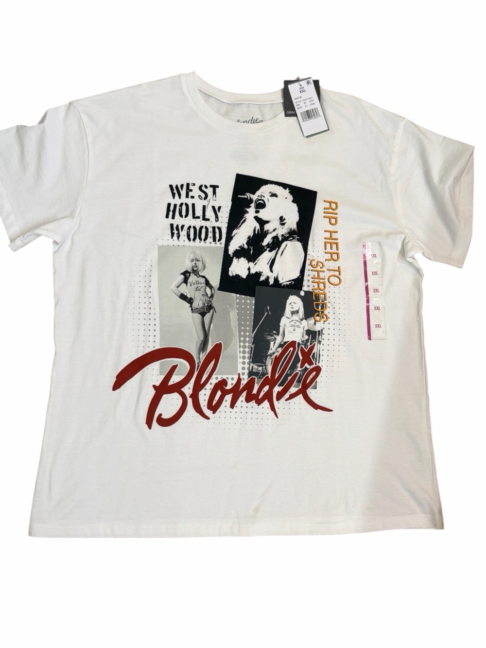Blondie West Hollywood NWT white T-shirt XXL Grayson Threads